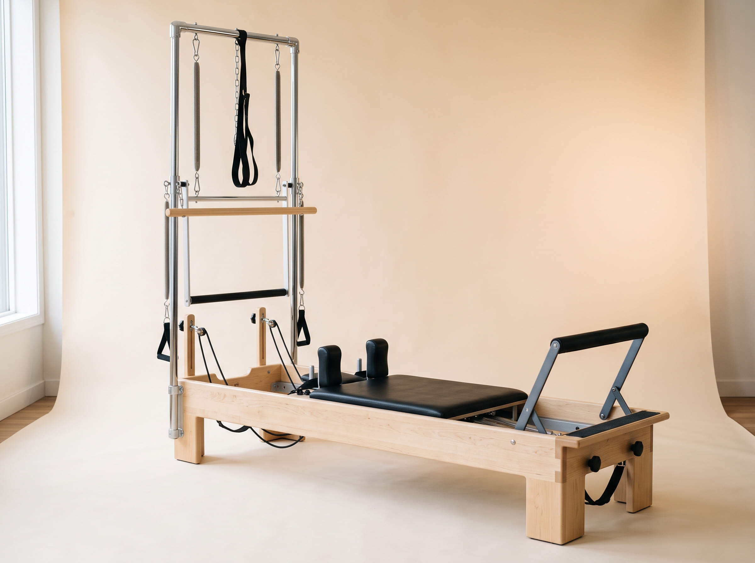 Single classical Pilates reformer